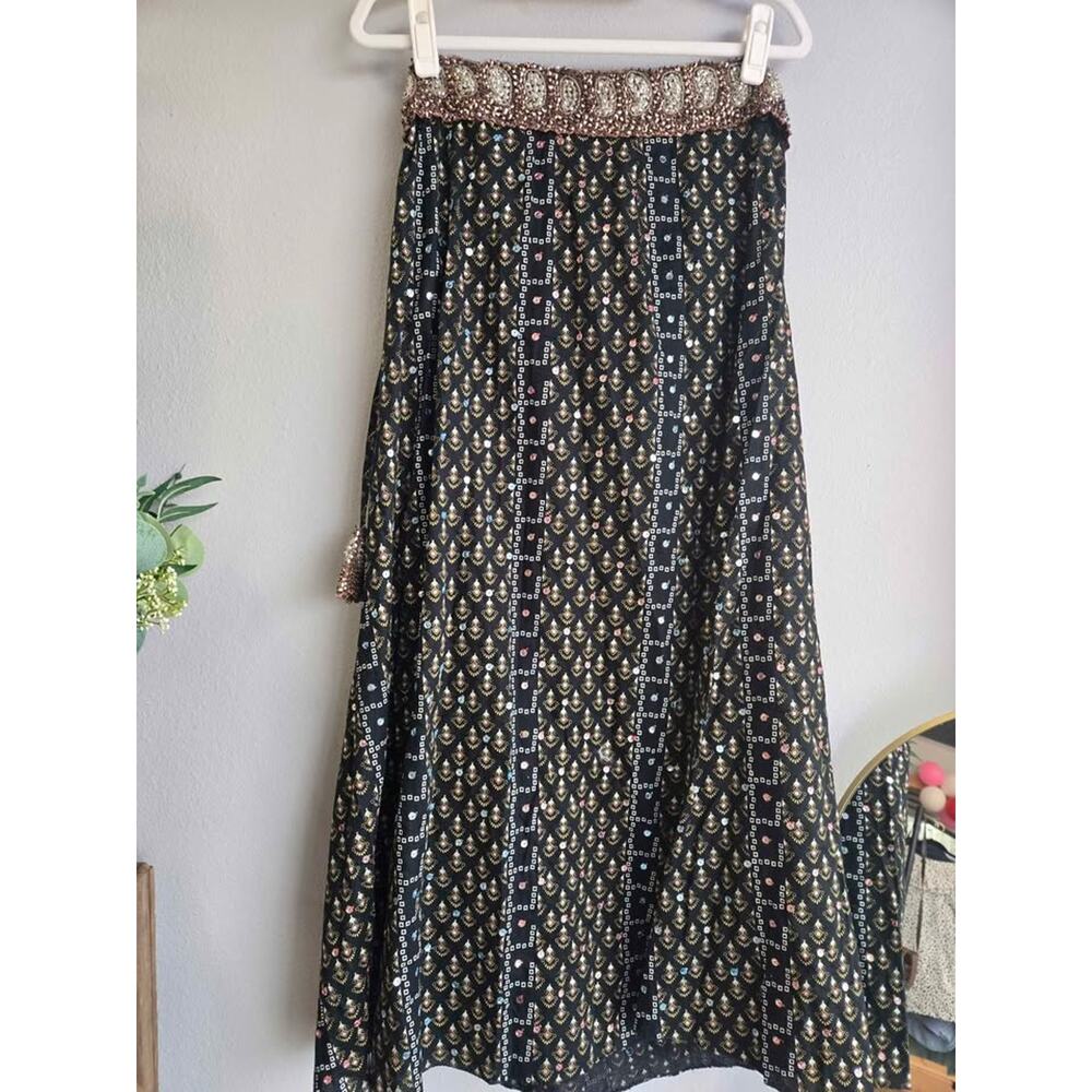 ​younique MULTIFUNKTIONAL boho-chic beaded ​Black Gold Silver  Accents Large​ - Picture 2 of 8
